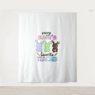 Happy Easter Every Bunny Is Favourite Teacher Rabb Tapestry
