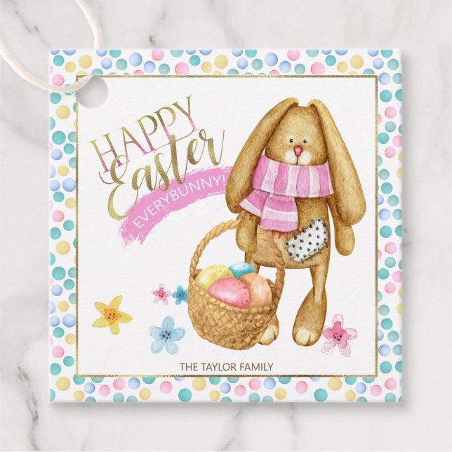 Happy Easter Everybunny ID640 Favour Tags (Front)