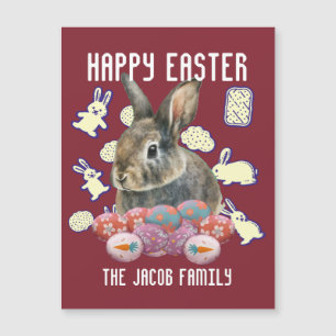 Happy Easter family, easter bunny, personalise
