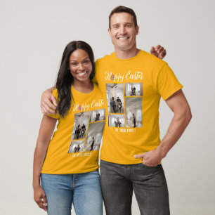 Happy Easter family, easter four photo collage T-Shirt