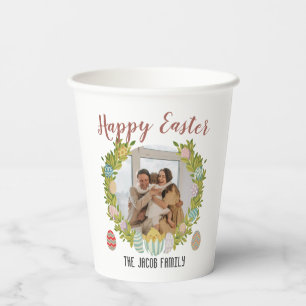 Happy Easter family, happy family one photo Paper Cups