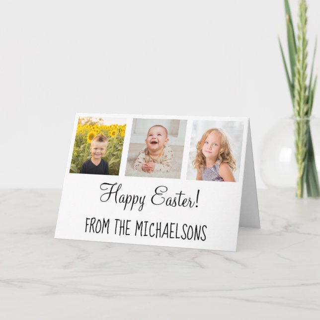 Happy Easter Family Photo Card (Front)