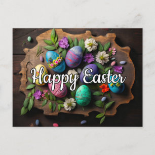 Happy Easter Festive Decoration Egg Collage Postcard