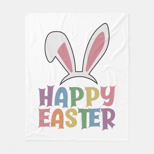 Happy Easter                        Fleece Blanket (Front)