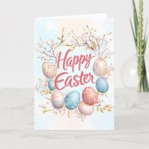 Happy Easter Floral Card