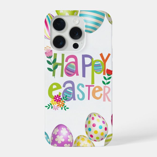 Happy Easter Floral Egg Pattern Phone Case ("Bright eggs, bold colors, and the cutest spring case for your holiday lineup")