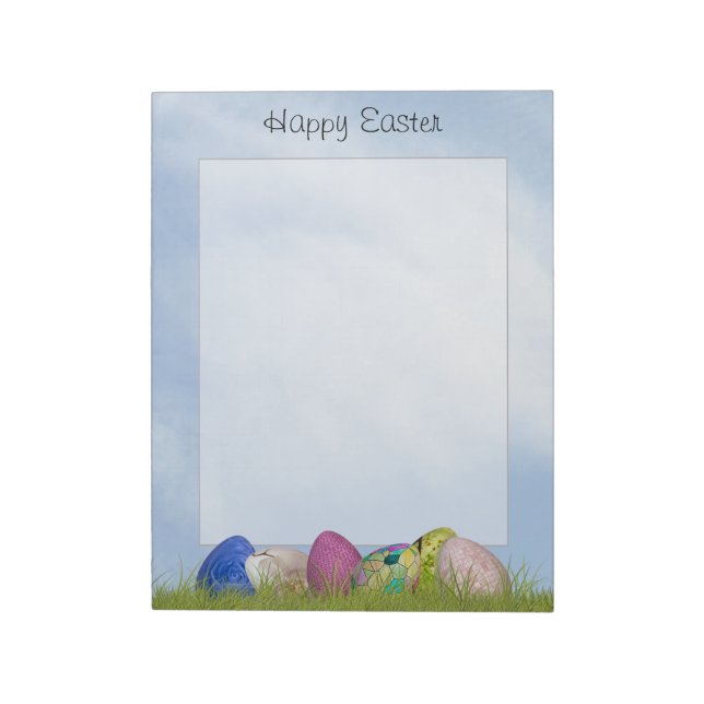 Happy Easter - Floral Photography Easter Eggs Notepad (Rotated)
