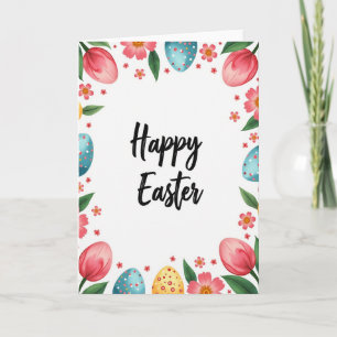 Happy Easter Floral Spring Card