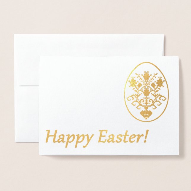 Happy Easter! Foil Card (Front With Envelope)