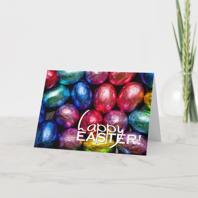 Happy Easter Foil Chocolates Holiday Card (Front)