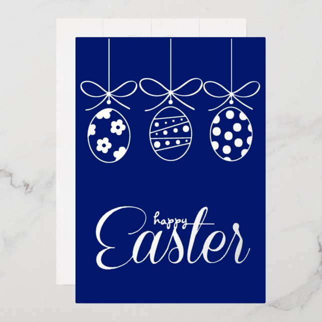 Happy Easter Foil Luxury Decoration Stylish (Front/Back)