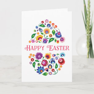 Happy Easter - folklore inspired card, white Card