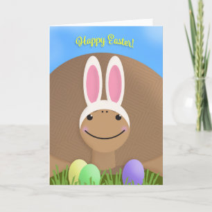 Happy Easter For Anyone Cute Tortoise Holiday Card