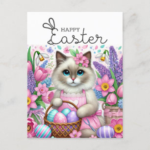 Happy Easter for Cat Lovers Postcard