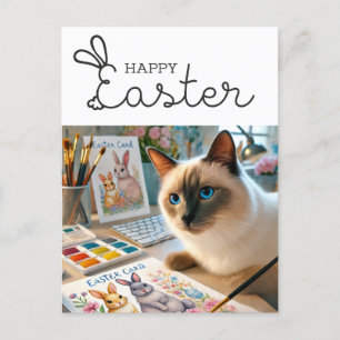 Happy Easter for Cat Lovers Postcard