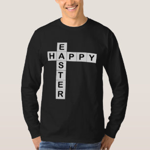 Happy Easter for of Crosswords Puzzles Him Her T-Shirt