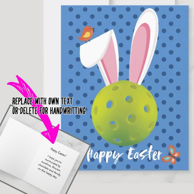 🐰 Happy Easter for Pickleballer, cute Card (Creator Uploaded)