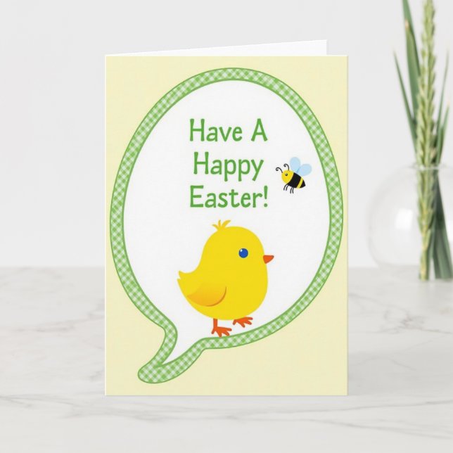 Happy Easter Fowl Spring Card (Front)