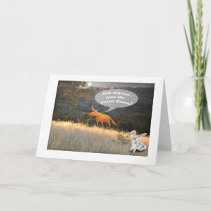 Happy Easter, Fox and Easter bunny, humour Holiday Card