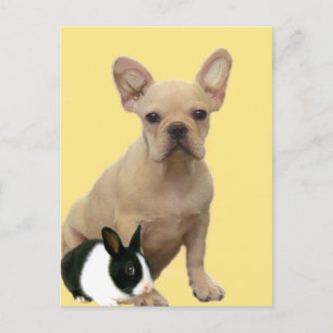 Happy Easter French bulldog postcard