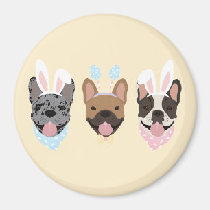 Happy Easter French Bulldogs Magnet