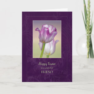 Happy Easter Friend Card / Easter Tulips