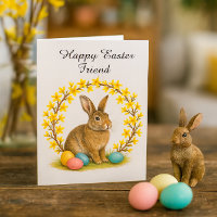 Happy Easter Friend Folded Greeting Card
