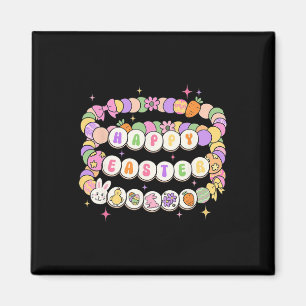Happy Easter Friendship Bracelet Easter Bunny Egg Magnet