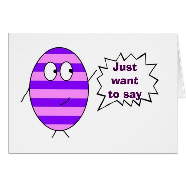 ****HAPPY EASTER*** FROM A FRIENDLY EGG (Front Horizontal)