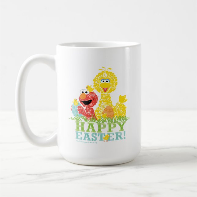Happy Easter from Elmo & Big Bird Coffee Mug (Left)