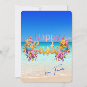 Happy Easter from Florida Tropical Beach Holiday Card