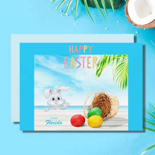 Happy Easter from Florida Tropical Ocean Coastal Holiday Card