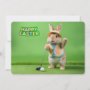 Happy Easter from Hilton Head Island Golf Bunny Holiday Card