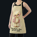 Happy Easter from one cute chick! Apron<br><div class="desc">Cute Easter aprons for ladies in colors of pink and yellow designs.
Differents Easter quotes will be on the fronts of these special aprons.</div>