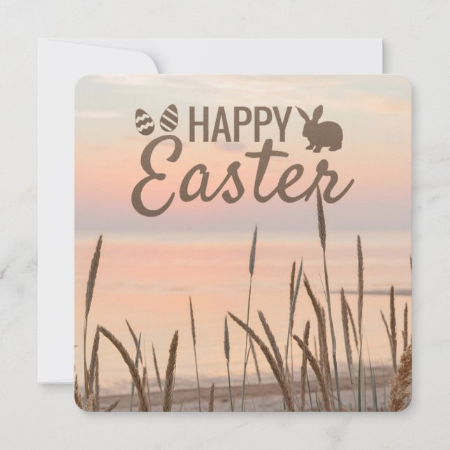 Happy Easter from the Lowcountry Beach Dunes Holiday Card (Front)