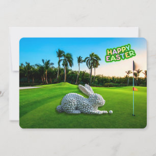 Happy Easter from the Lowcountry Golf Ball Rabbit Holiday Card