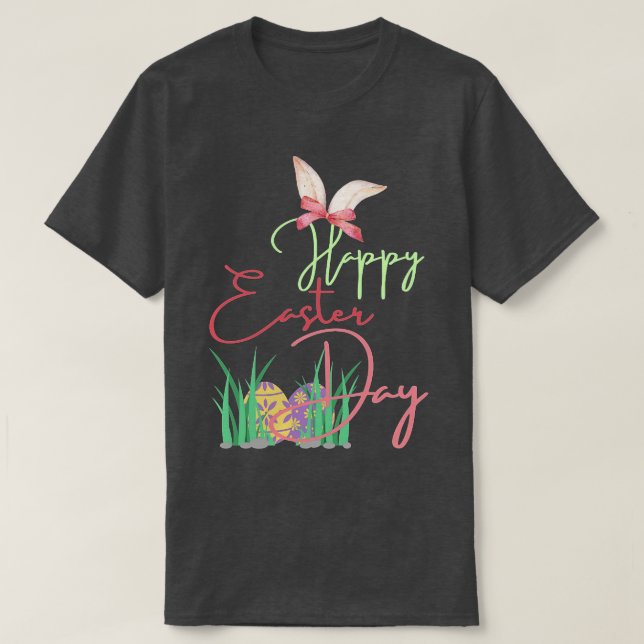 Happy Easter Funny Bunny  T-Shirt (Design Front)