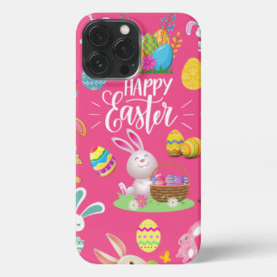 Happy Easter ,Funny Bunny Wishes And Colourful    iPhone 13 Pro Max Case