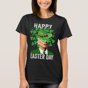 Happy Easter Funny Joe Biden Heart Gles St Patrick T-Shirt