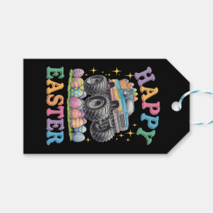 Happy Easter Funny Monster Truck Crush Eggs Gift Tags