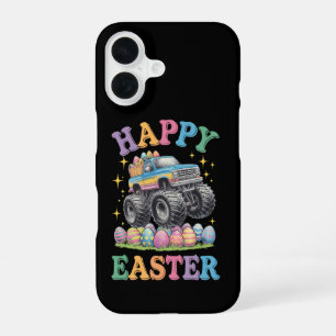 Happy Easter Funny Monster Truck Crush Eggs iPhone 16 Case