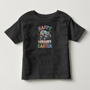 Happy Easter Funny Monster Truck Crush Eggs Toddler T-Shirt