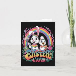 Happy Easter Funny Smoking Easter Bunny Men Women  Card