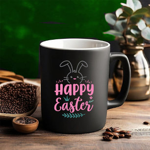Happy Easter. Funny Two-Tone Coffee Mug