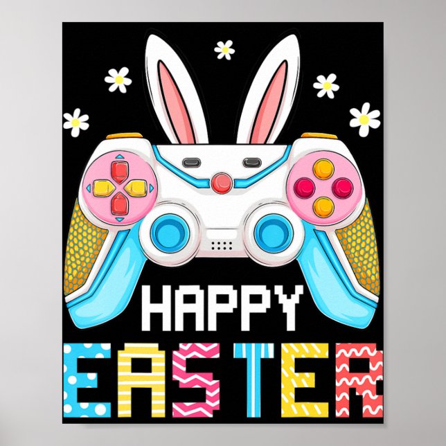 Happy Easter Gamer Video Game Easter Day Boys Todd Poster (Front)