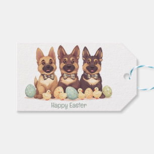Happy Easter German Shepherd Dogs Gift Tags