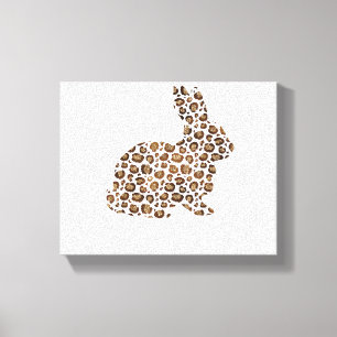 Happy Easter Gift Leopard Print Pattern Bunny Rabb