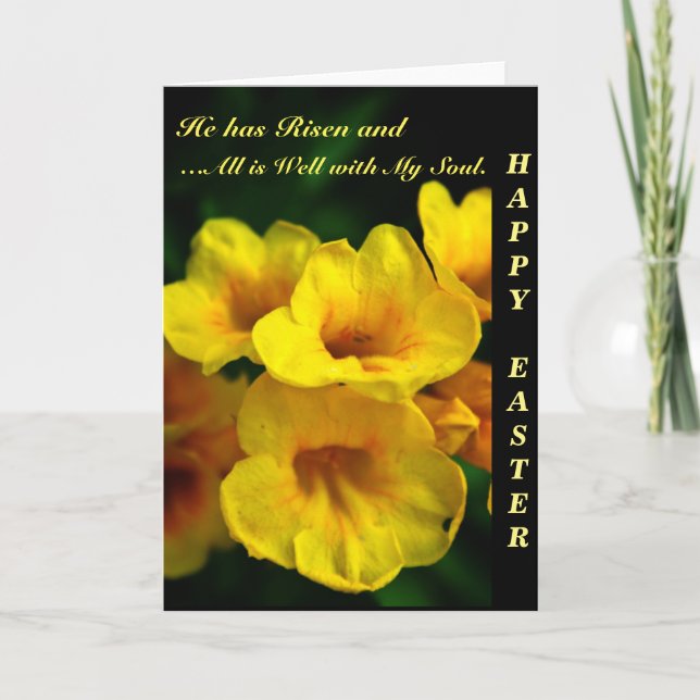 Happy Easter - Ginger Thomas Flower Note Card (Front)