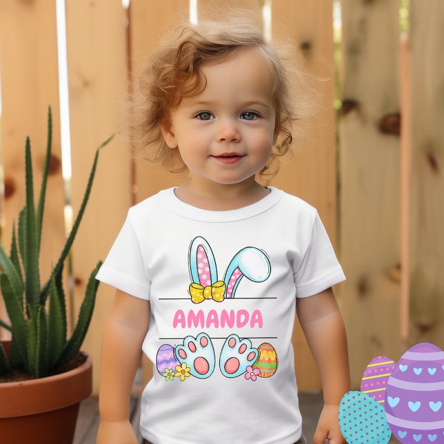 Happy Easter Girl Bunny Name  Toddler T-Shirt (Creator Uploaded)