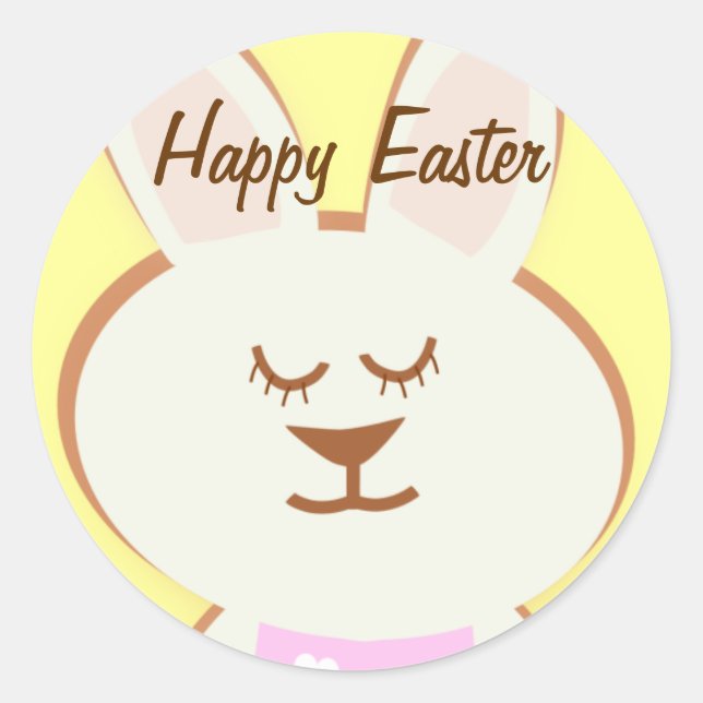 Happy Easter Girl Bunny Stickers (Front)